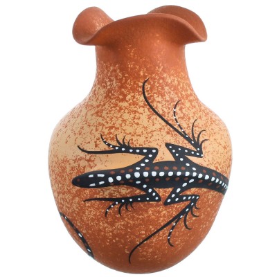 Gecko Zuni Indian Pottery Hand Crafted By Artist Deldrick Cellicion RX118009