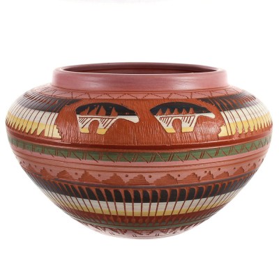 Indian Pottery Hand Crafted American By Artist Bernice Watchman Lee BX118846