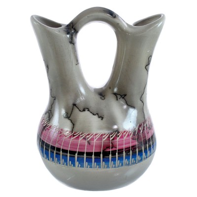 Wedding Vase Native American Hand Crafted By Bernice Watchman Lee AX122853