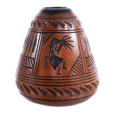 Native American Navajo Kokopelli Hand Crafted Pottery JX123479