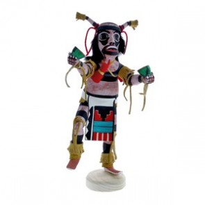 Native American Navajo Clown Kachina Doll By Artist G. Largo JX127270
