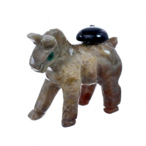 Brown Agate Hand Crafted Fetish Horse Navajo Onyx Figurine AX127990